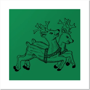 Fun Christmas Reindeer Apparel Posters and Art